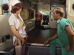 Shemale nurse screwed in ambulance